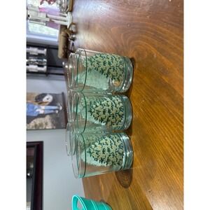 Vintage double sided Christmas tree glasses